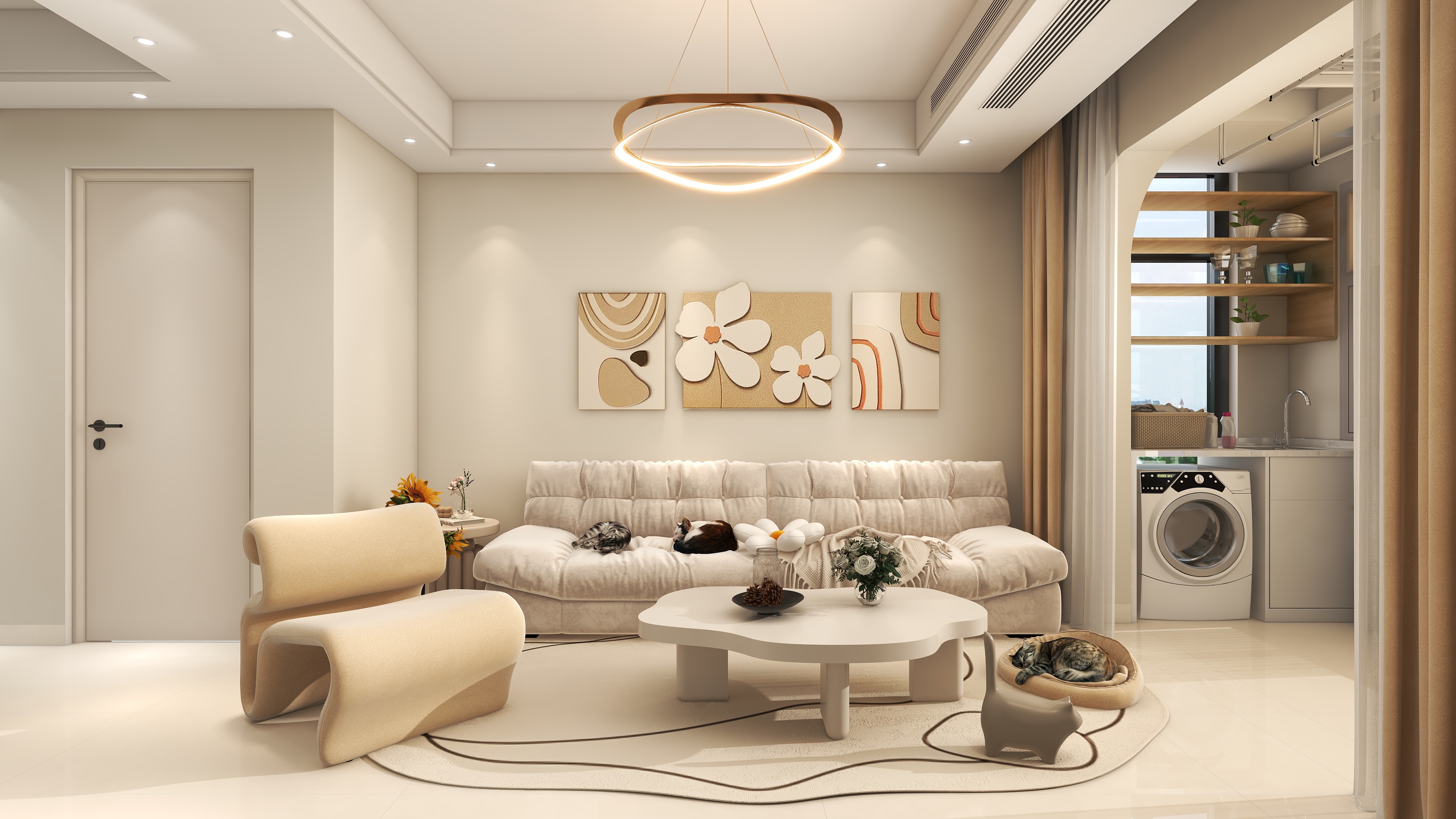 华美乐博罗装饰-71㎡2室-装修设计方案