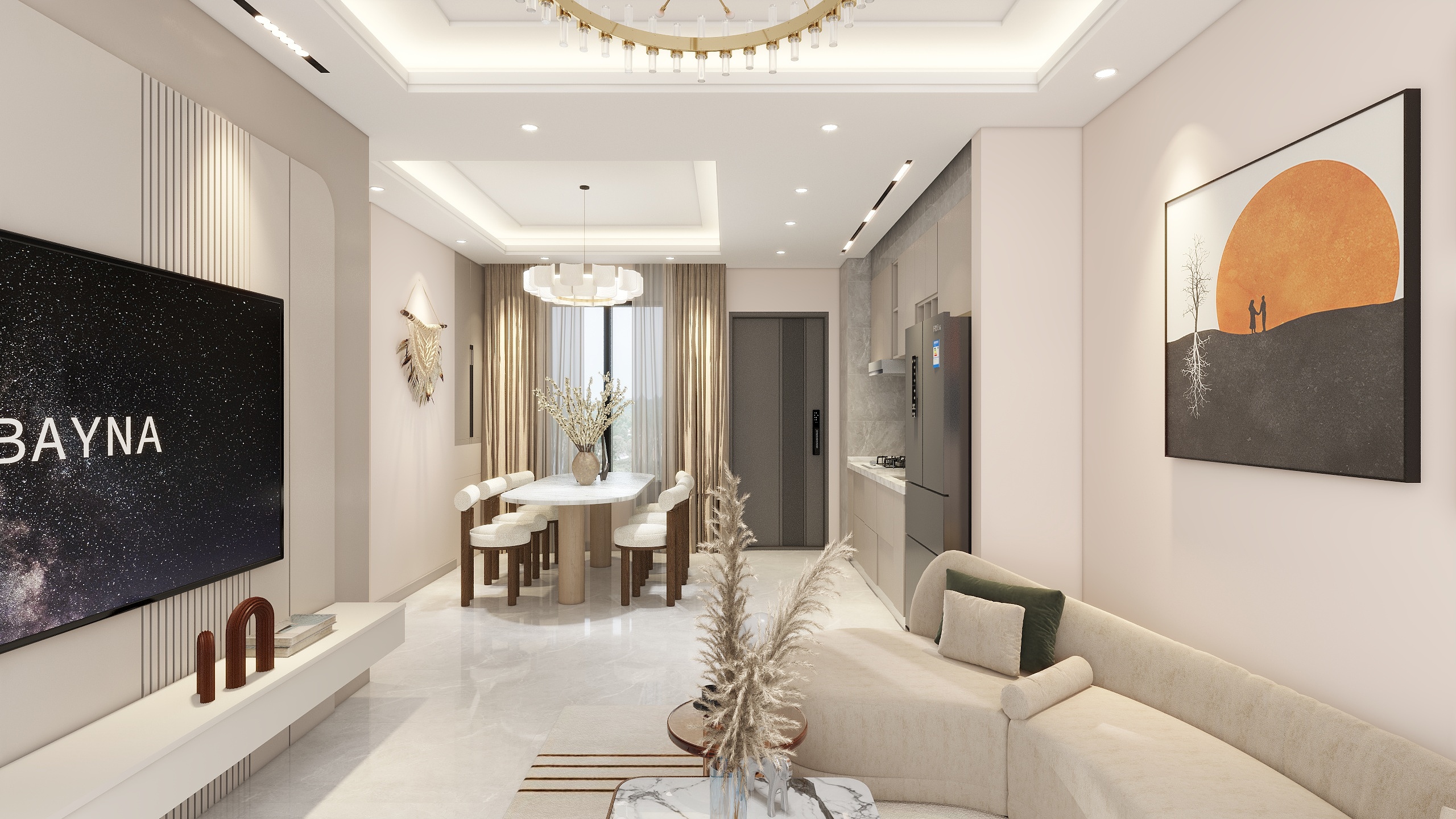 星维设计工作室-澄江奶油风92平方-装修设计方案