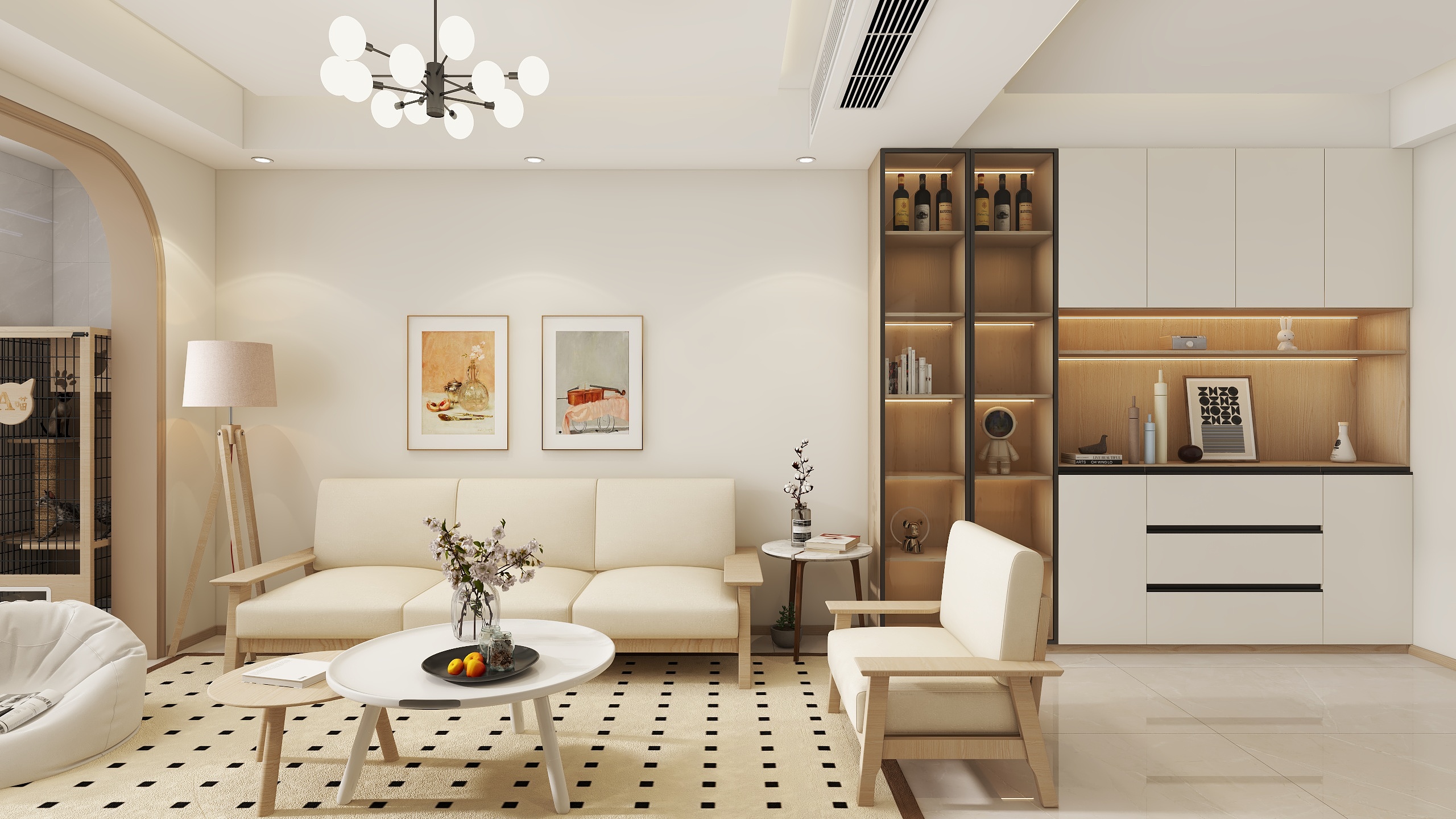 郭传业.-海德公园81㎡3室装修效果图