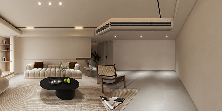 Design-居冠-侘寂风客厅-装修设计方案