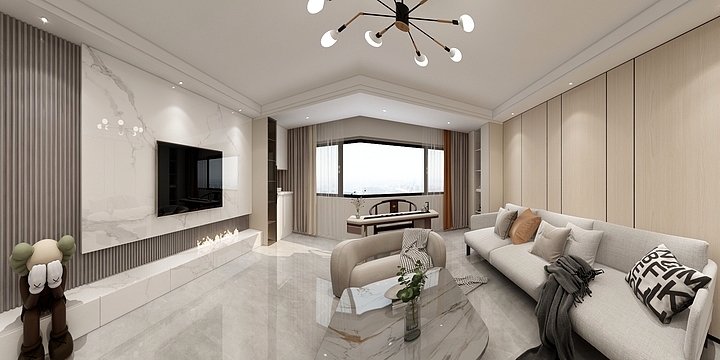 星星的光-122㎡3室-装修设计方案