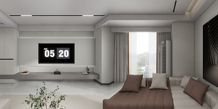 室内设计-小王-山水云天·学府丽景8栋1单元102效果图-装修设计方案