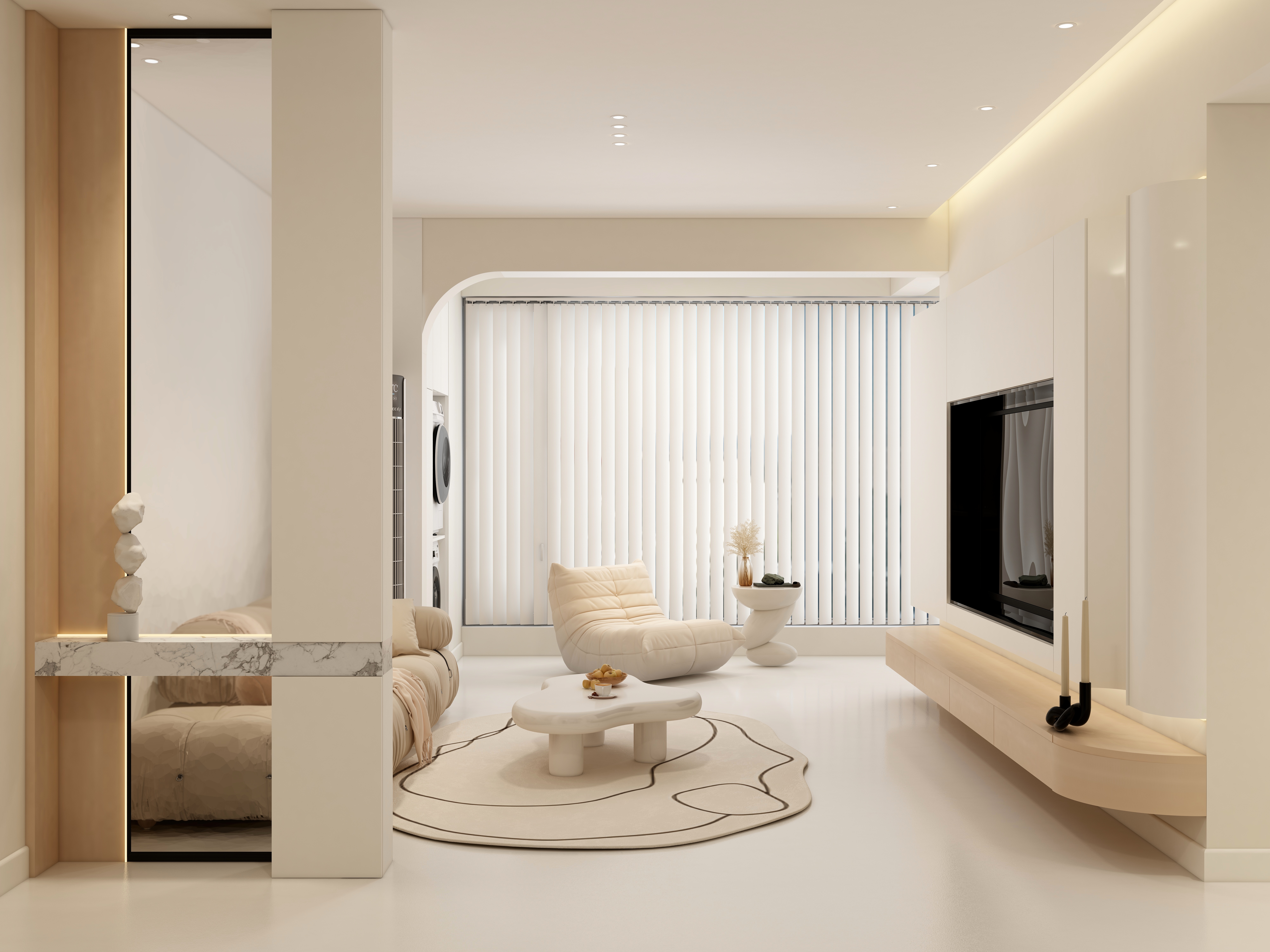 李佳洋-极简奶油风-装修效果图