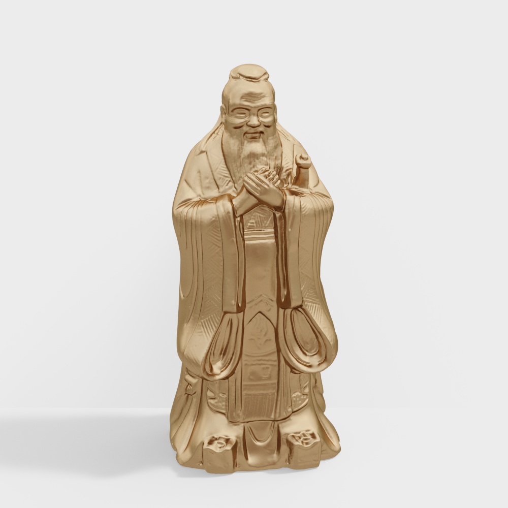 中式雕塑3D模型