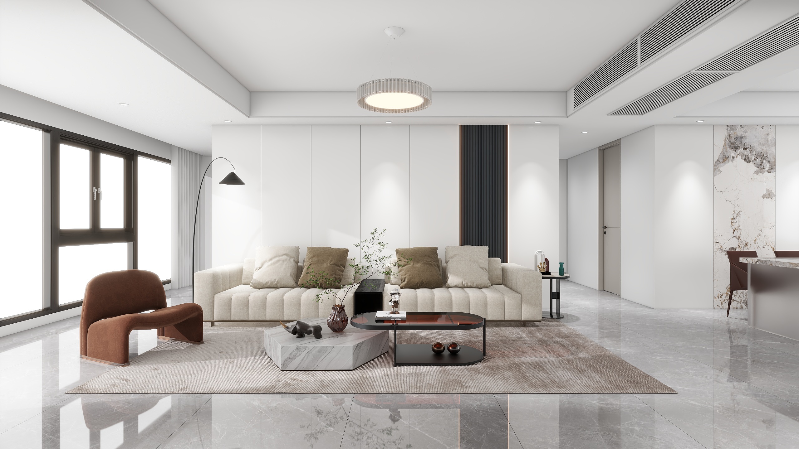 拾豆高端整木设计-正荣148-黑白-装修设计方案