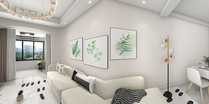 雪之梅-海德公园81㎡3室-装修设计方案