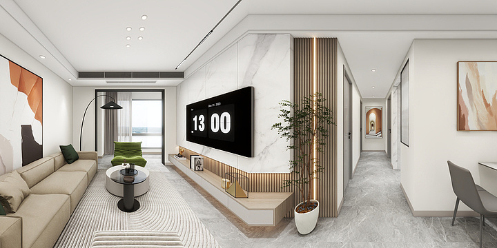 龙健-公园九里三期余总新居-装修设计方案