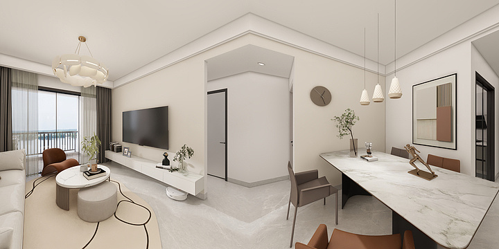 设计师阿燕-80平现代简约风御梓园-装修设计方案