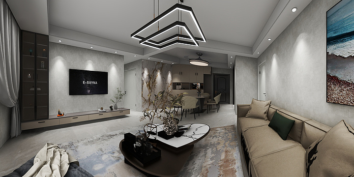 奢尚雅居软装设计-恒基晋府2-1-2103-装修设计方案