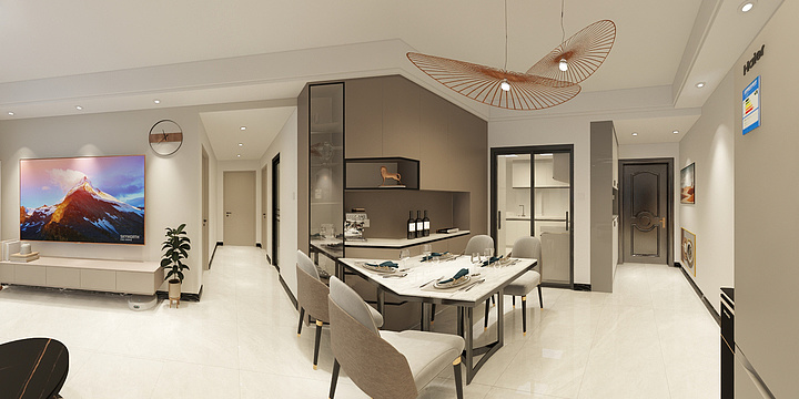 绵阳若信装饰设计-九洲北郡3-2-1903号王老师-装修设计方案