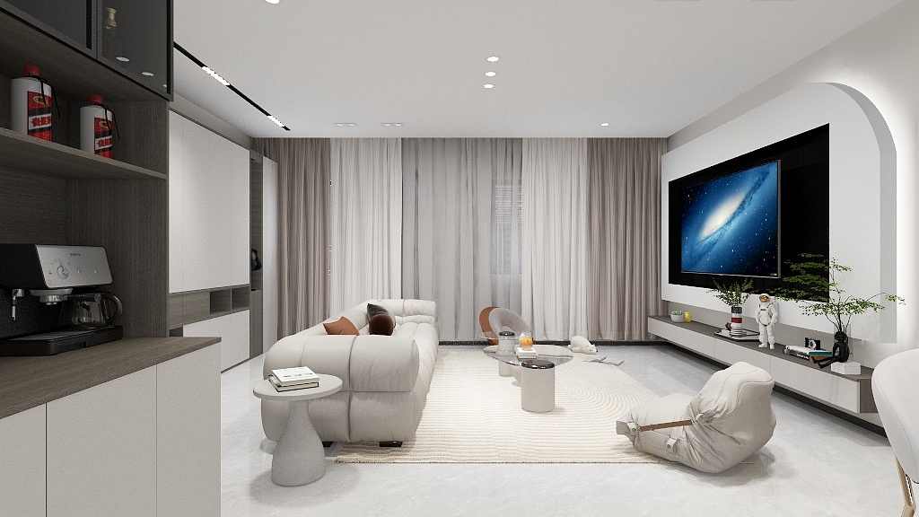 付雪先森-绿地·香堤九里现代简约96㎡3室-装修设计方案