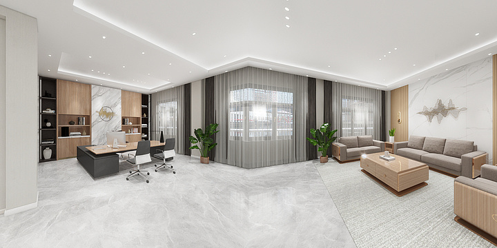 殷明|全案设计师-【现代风格-办公室】500㎡办公空间-装修设计方案