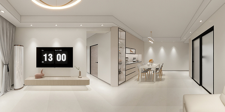 设计师王春林-佛奥阳光花园175栋1605房郭小姐雅居效果图-装修设计方案