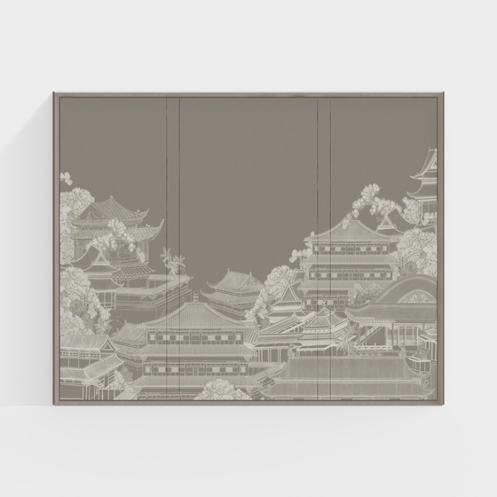 Neo-Chinese background wall