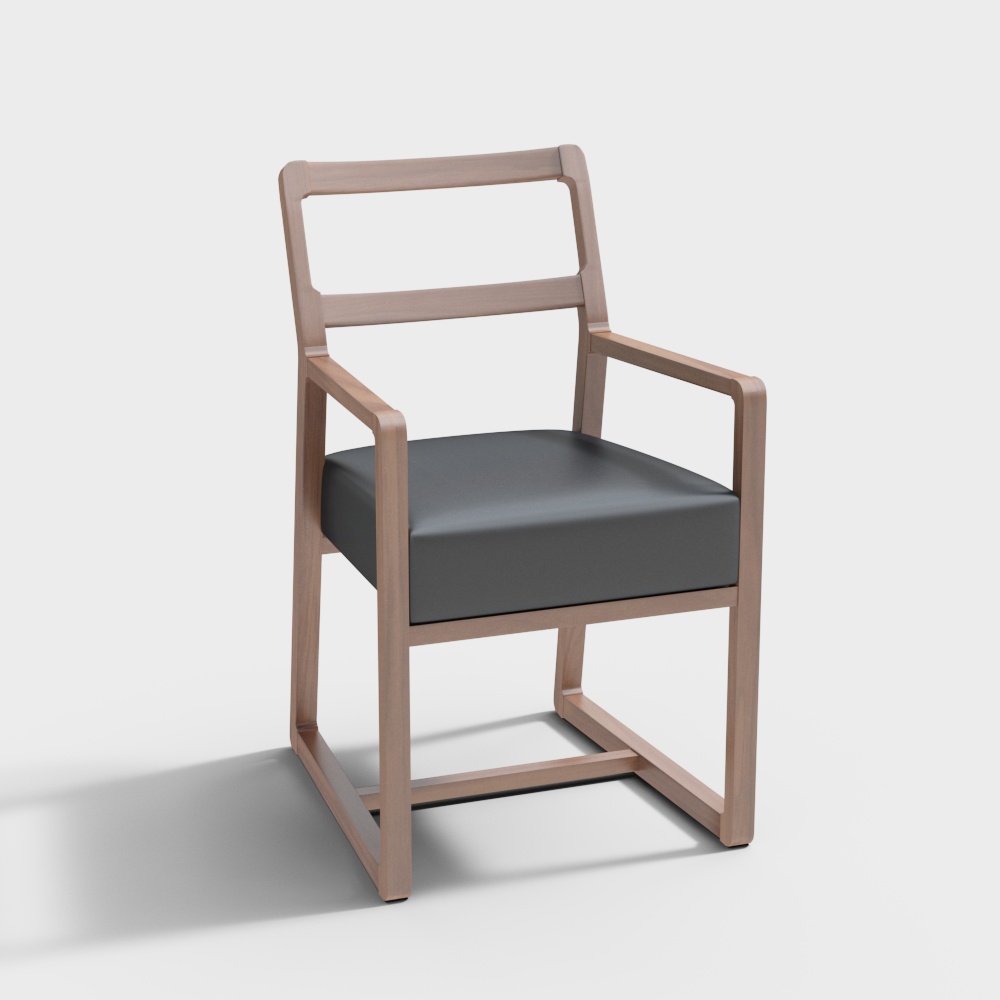 康睦Commune-蔚蓝德WESTLAND Arm Chair-蔚蓝德扶手餐椅3D模型