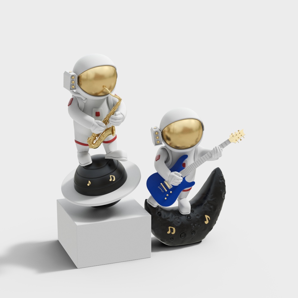 宇航员雕塑摆件