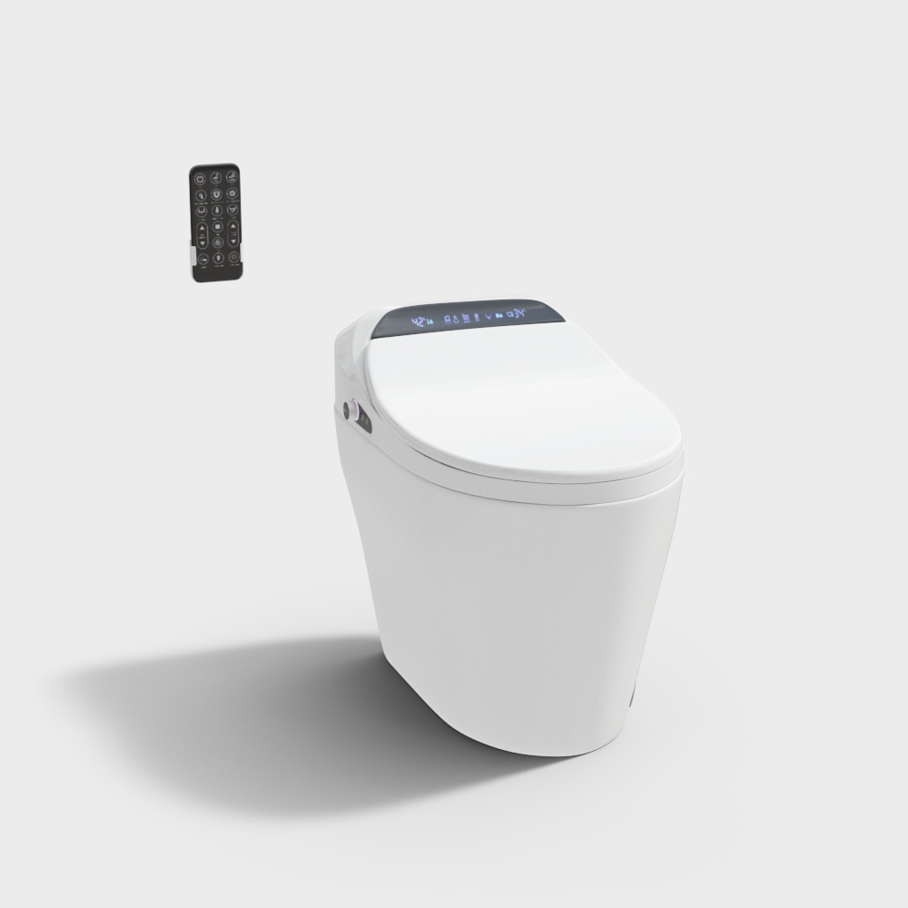 Modern Smart One-Piece 1.27 GPF Floor Mounted Elongated Toilet and Bidet with Seat