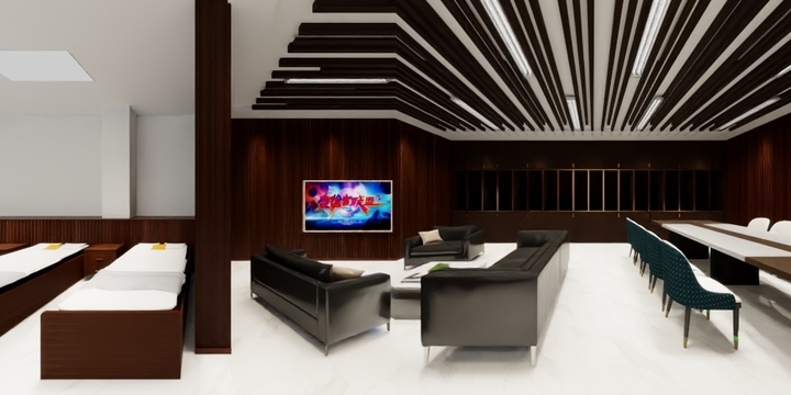 木易木匠_2021满-奥体中心消防站备勤室10人间-1-装修设计方案