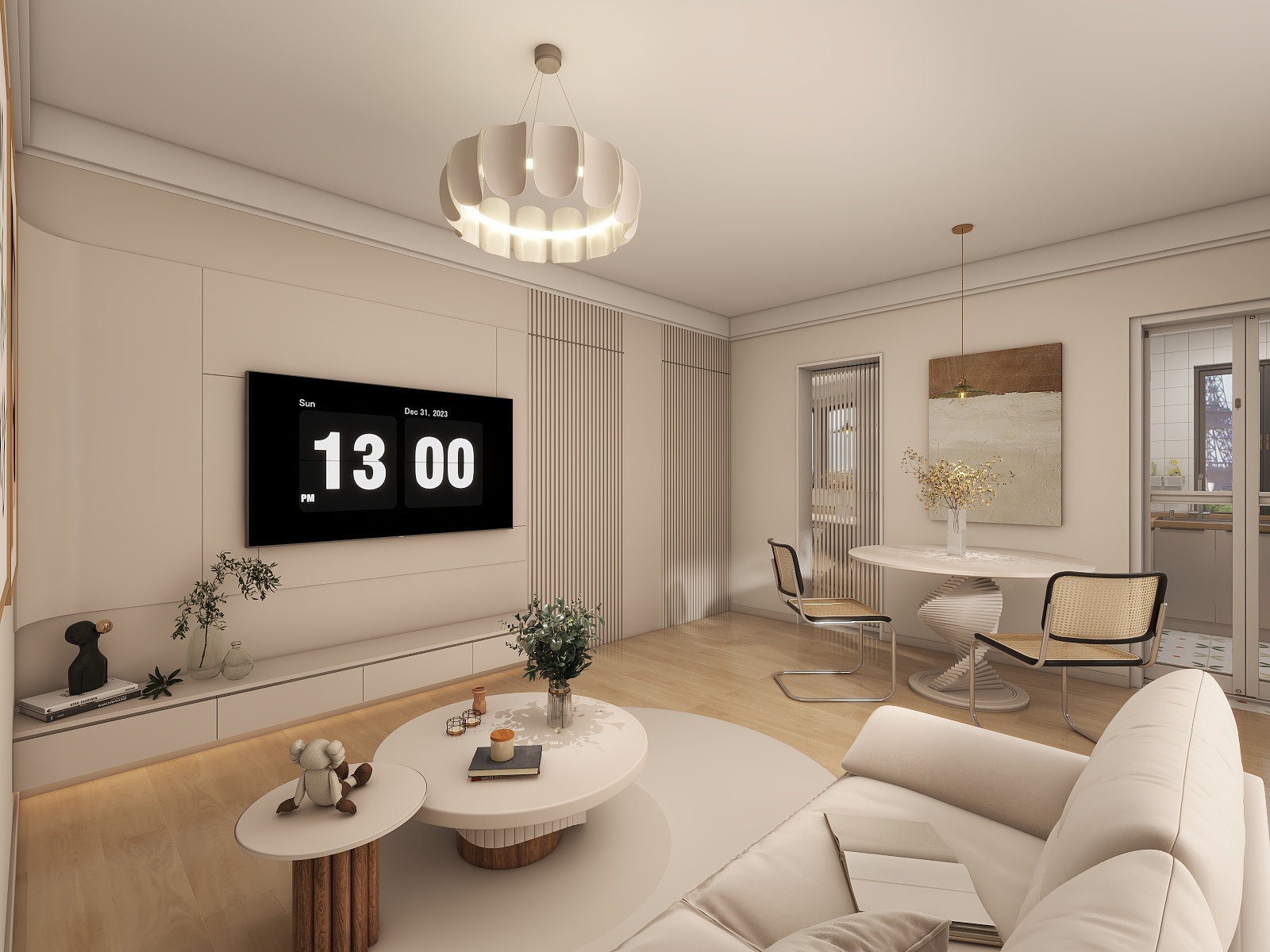 夏梦焱-奶油风装修效果图