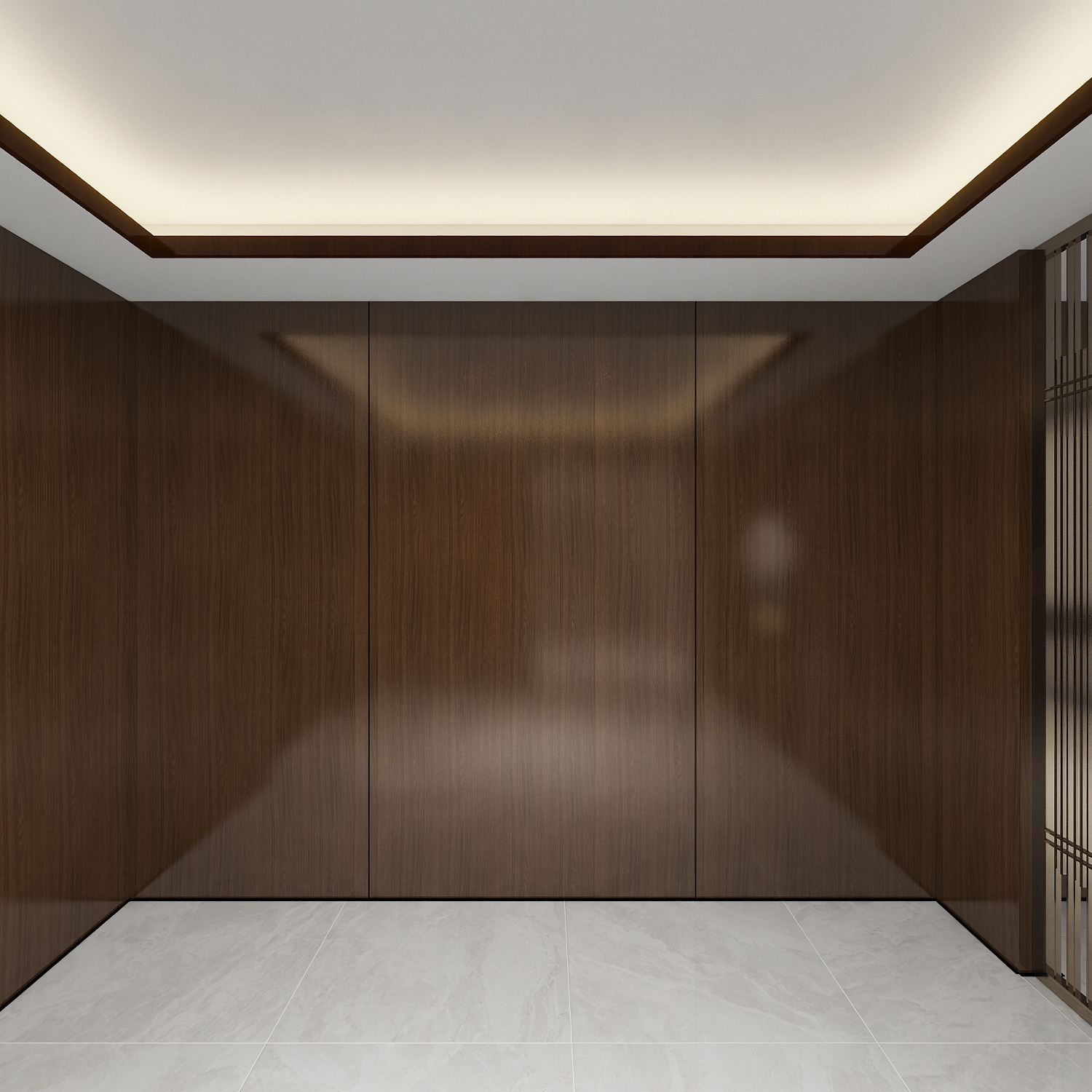 汇佰嘉护墙板工厂-刘总惠州金山湖联排别墅地下第二层玄关装修效果图第3张