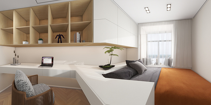 醒木设计-套内77奶油风温馨小居-装修设计方案