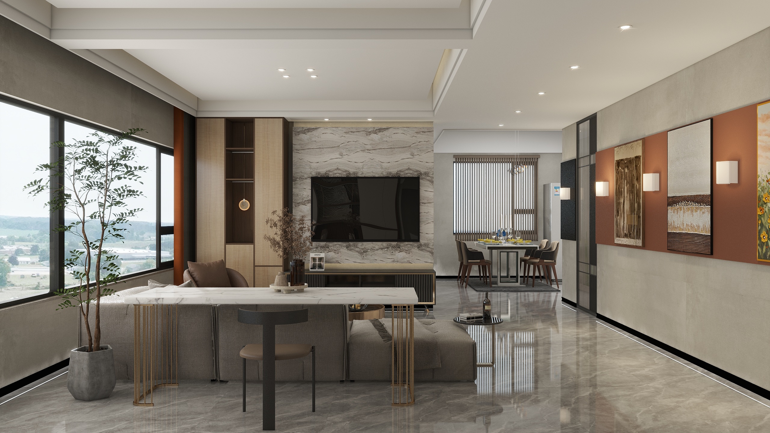 彩木工作室-山西运城天尧明珠小区装修效果图