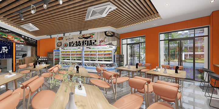 全案设计家装工装-骨汤麻辣烫-装修设计方案