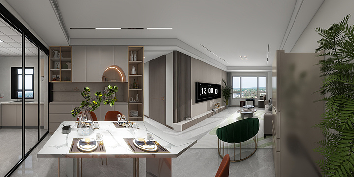 致韵设计-绿城芳华苑117A轻奢风-装修设计方案