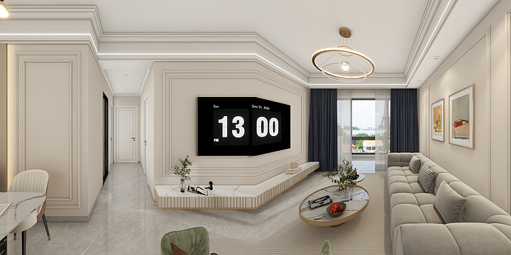 阿漆sir-花语岸4栋A单元406-法式暖系-装修设计方案