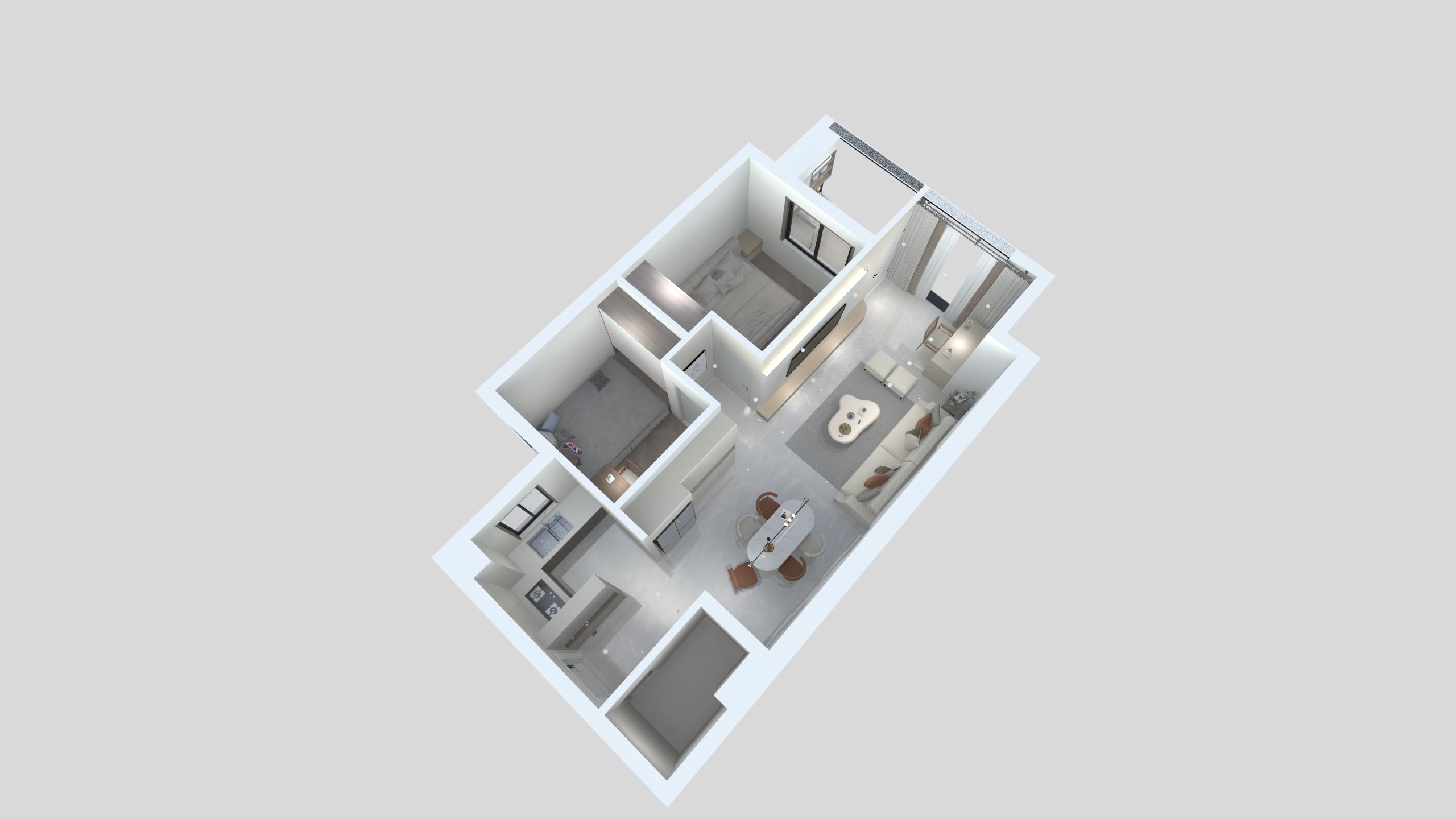 对方正在shu入......-富丽宝豪庭66㎡-装修设计方案