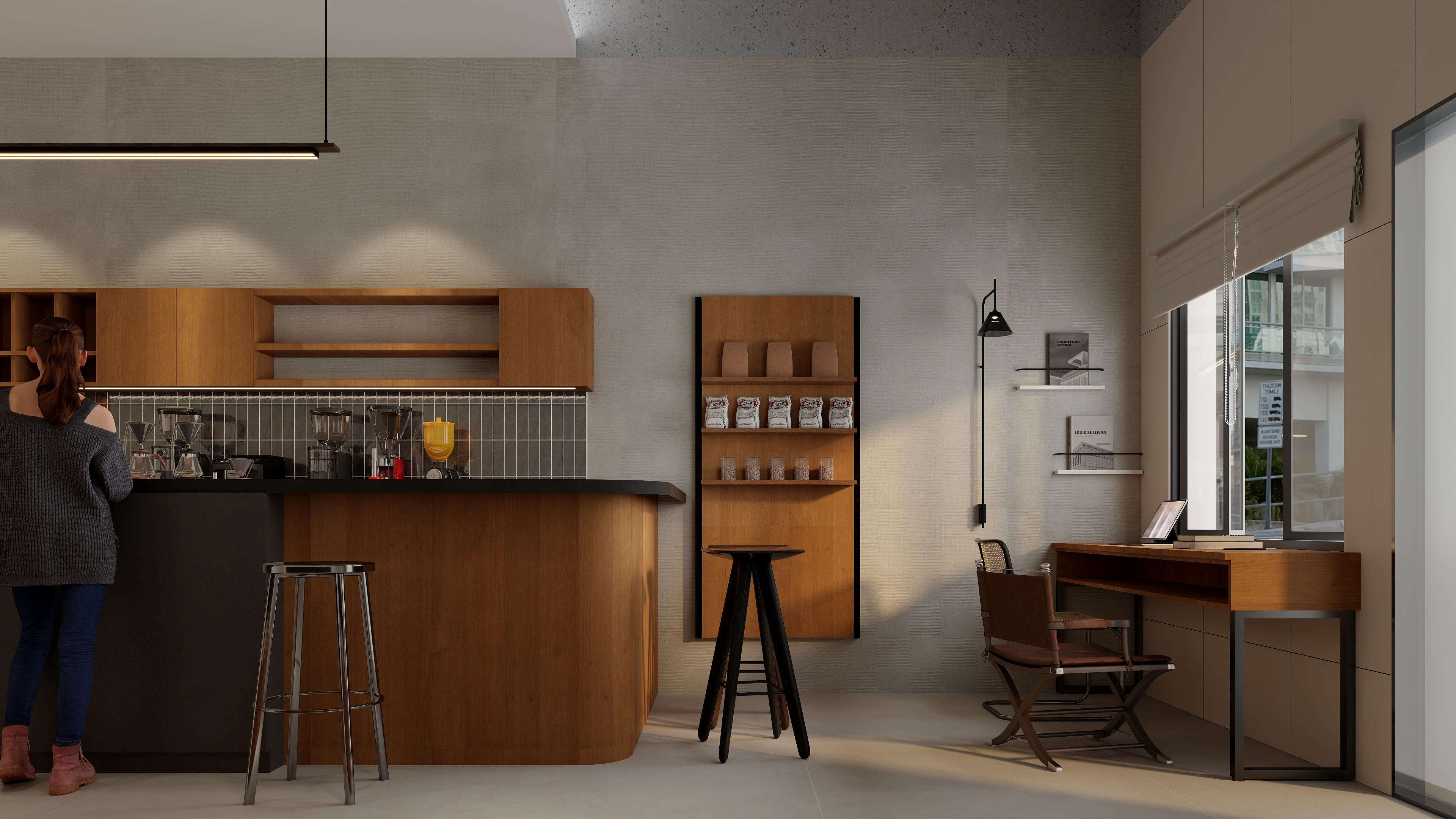 千彦空间设计-燧源咖啡馆-装修设计方案