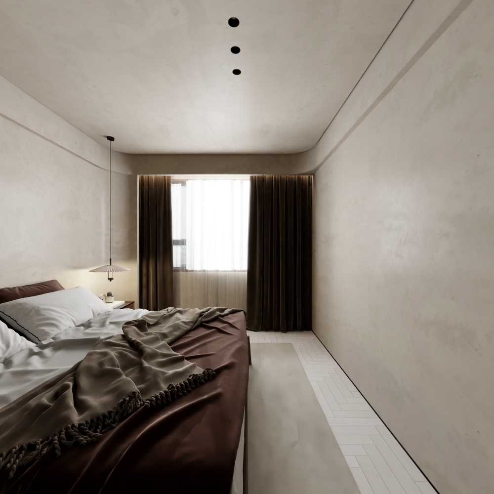 骑摩托的装修仔-贵安：置悦城贵安馨苑：215㎡：《物哀》一层次卧装修效果图第3张