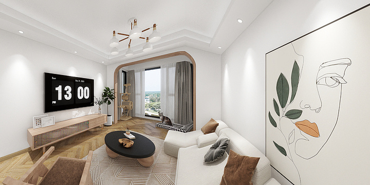 久域-海德公园81㎡3室-装修设计方案