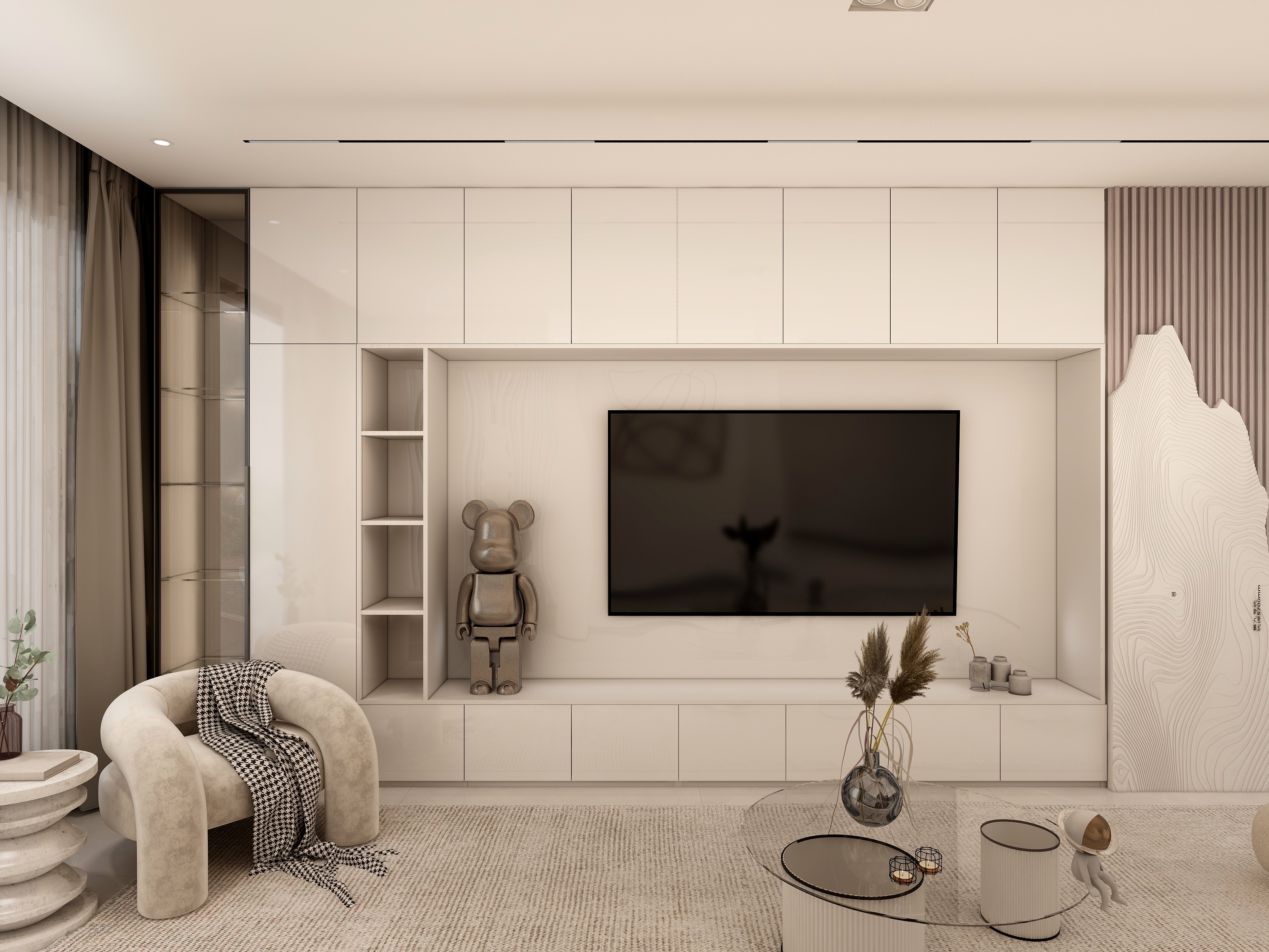 室内设计_晓晓-奶油风-海珠湖景峰-装修设计方案