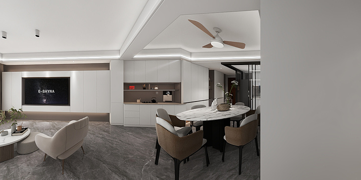 奕平方-芹洋官邸 4房客厅调整8-16-装修设计方案