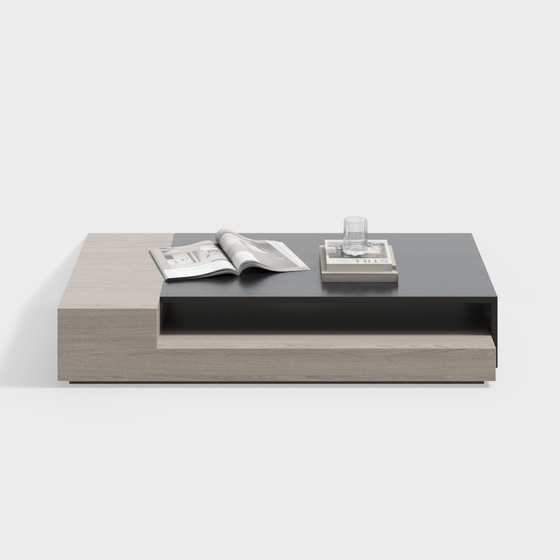 Modern Black Coffee Table 3D Model for Chic Living Rooms