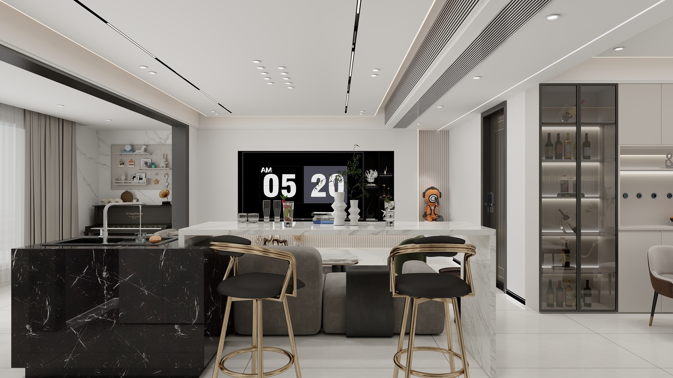 设计熊俊-世茂璀璨狮城141㎡3室-装修设计方案