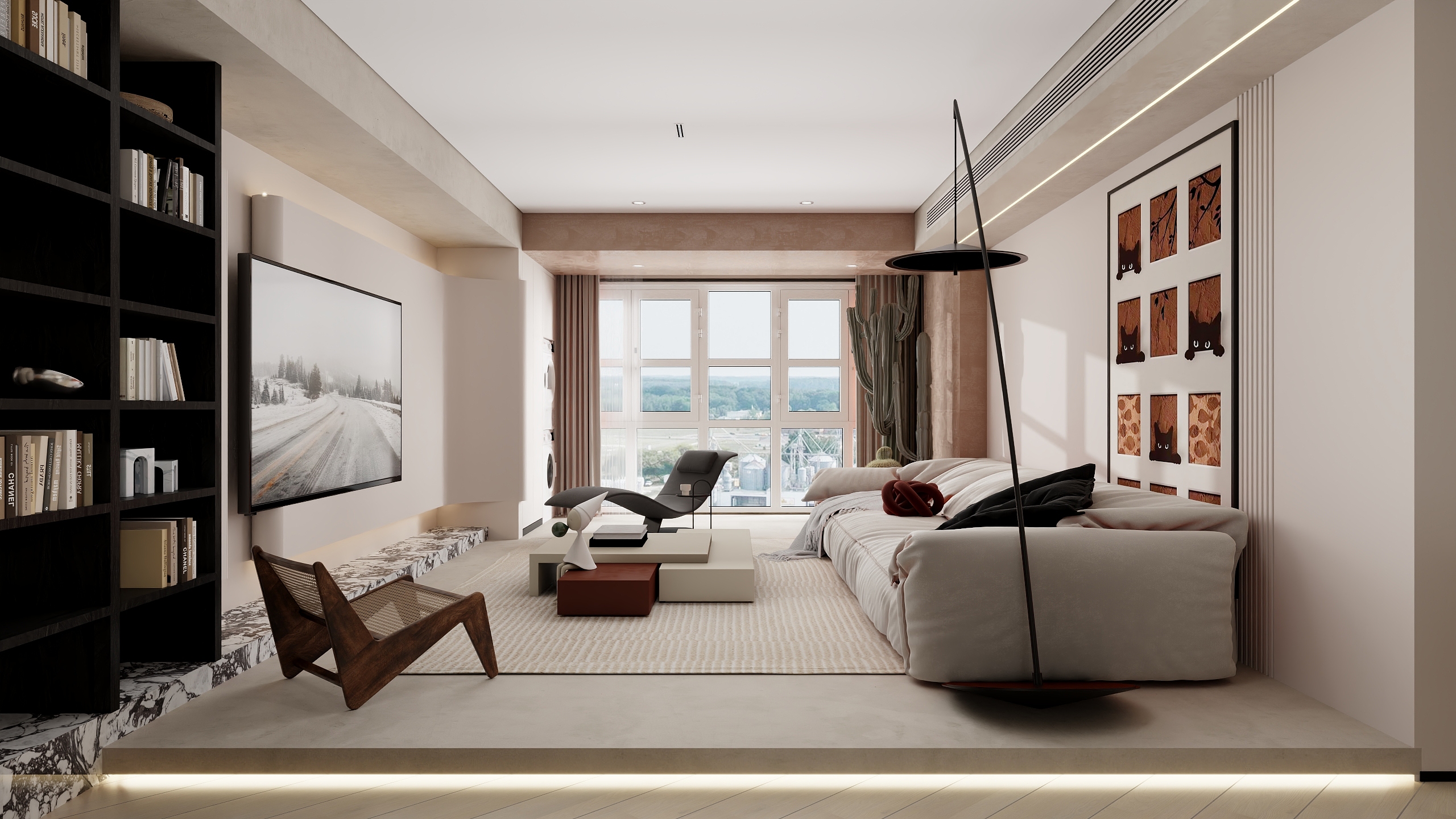 骑摩托的装修仔-南湖国际公馆141㎡2室装修效果图