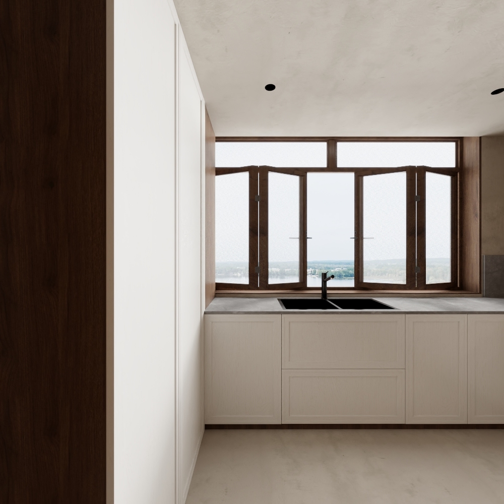 骑摩托的装修仔-贵安：置悦城贵安馨苑：215㎡：《物哀》一层厨房装修效果图第3张