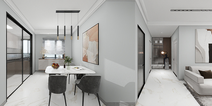 择路设计工作室-越郡府 VR效果图-装修设计方案