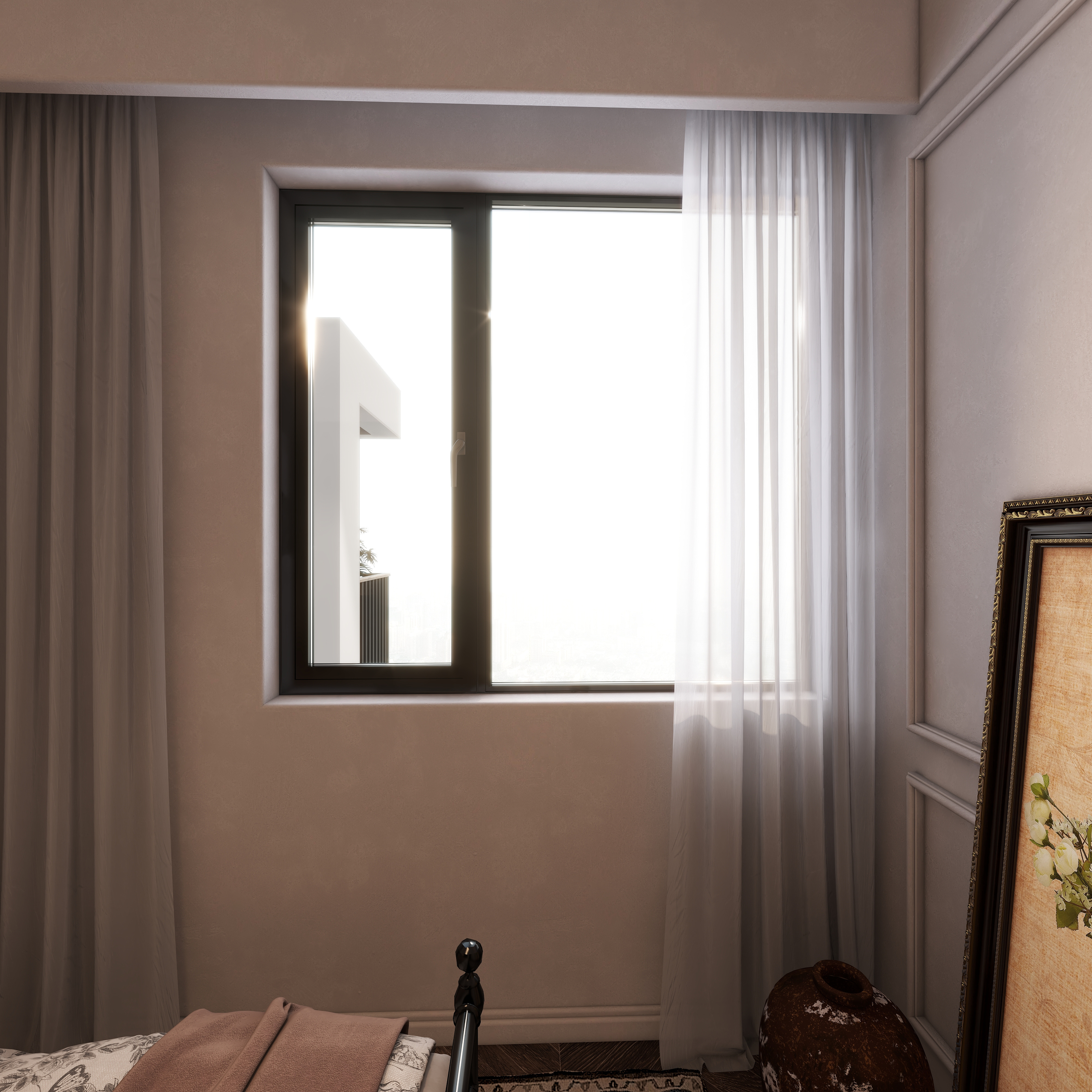 包包别-《美式复古》-城投置地文园129㎡3室一层老人房装修效果图第3张