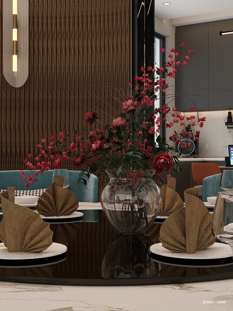 Contemporary Dining Room with Elegant Brown Touches