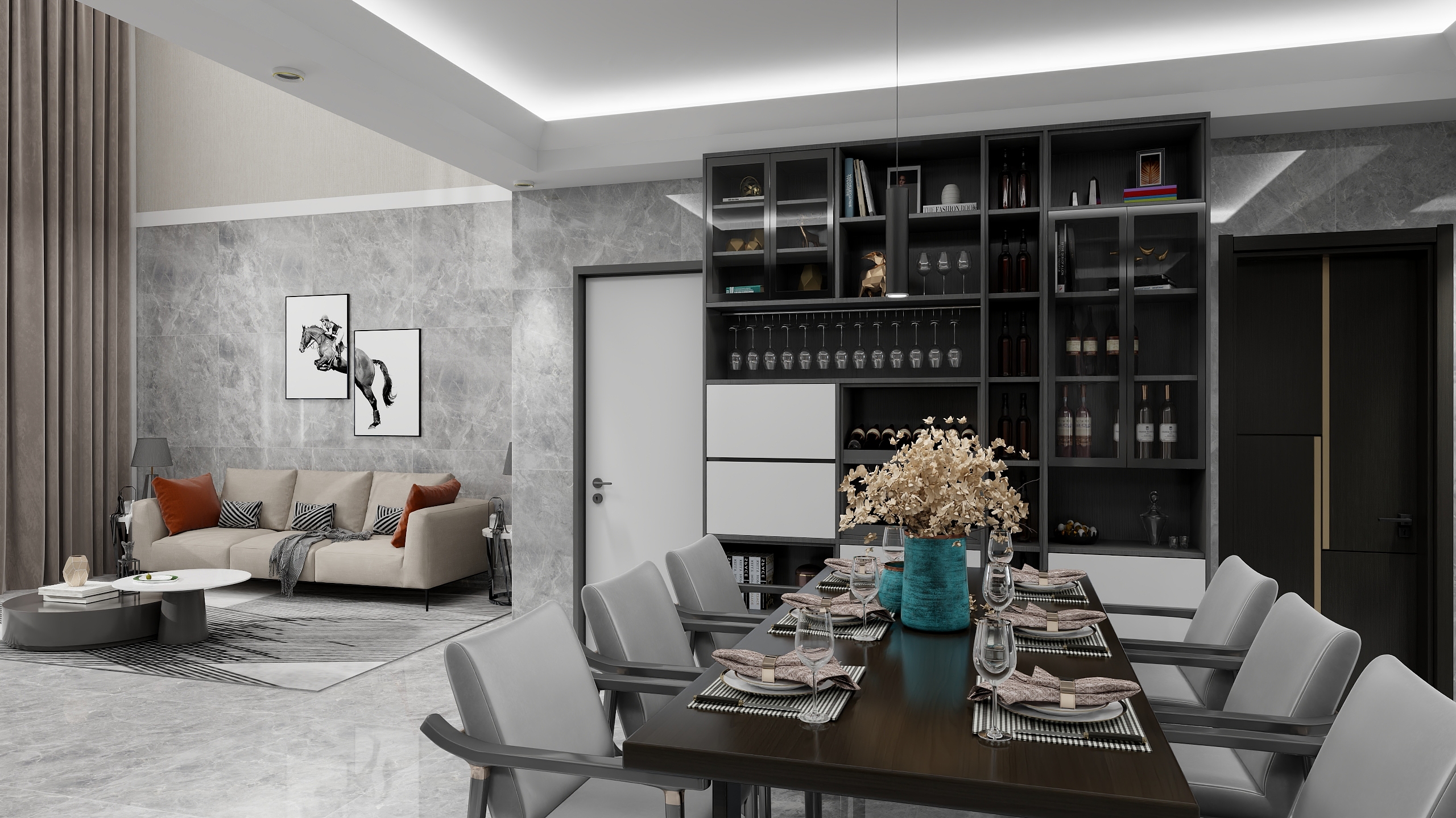 曲驰程-142㎡1室装修效果图