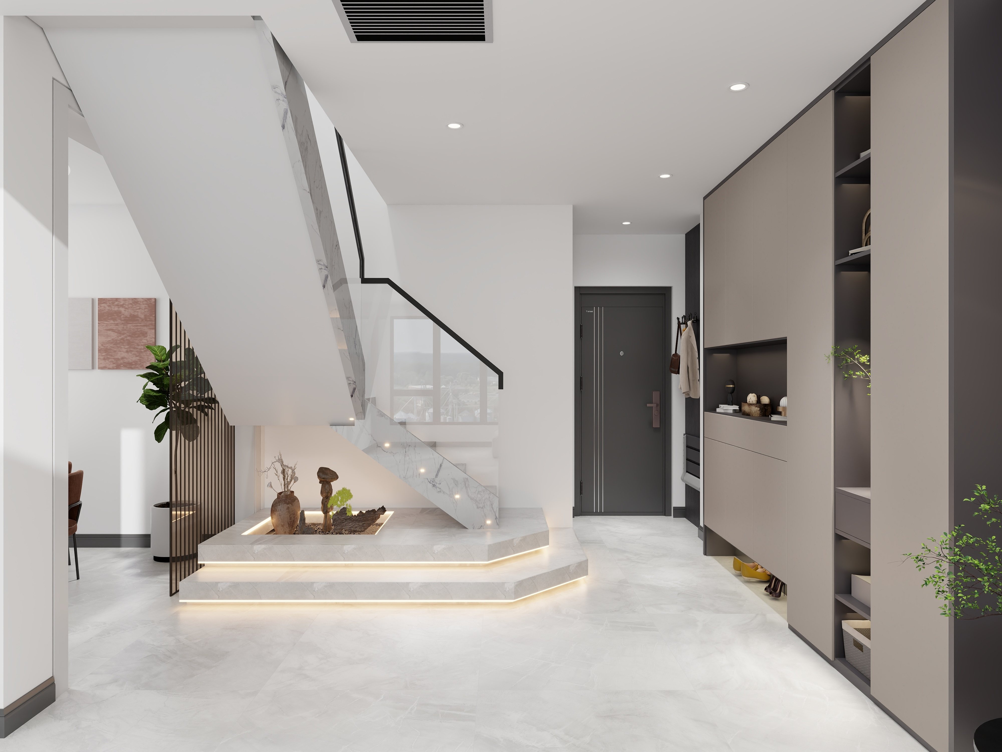 艺雅丽-120平现代复式 装修效果图