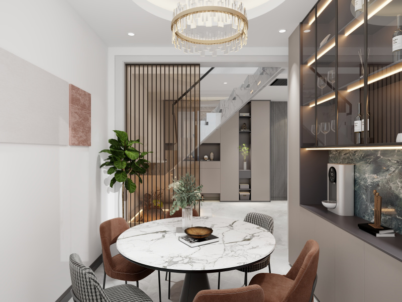 Contemporary White Dining Room with Elegance