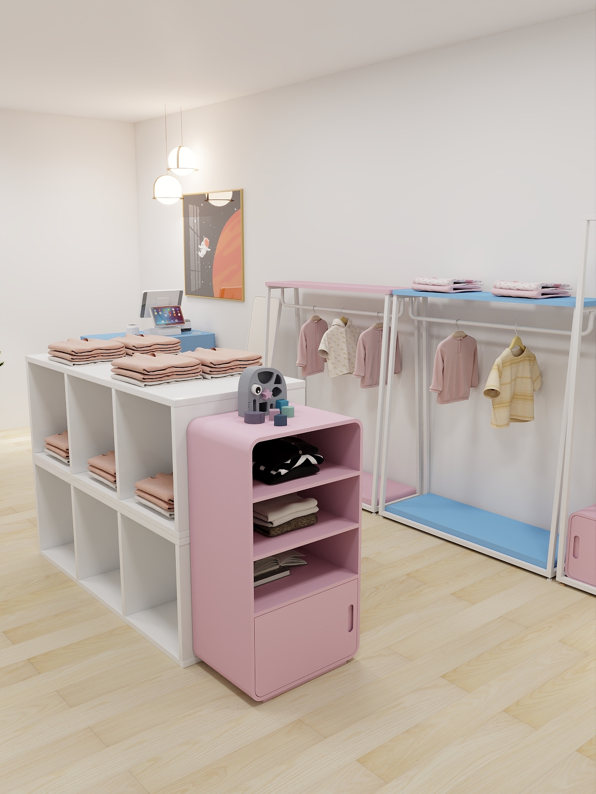 JIMI---8.7易合整店货架  童装30平-装修设计方案