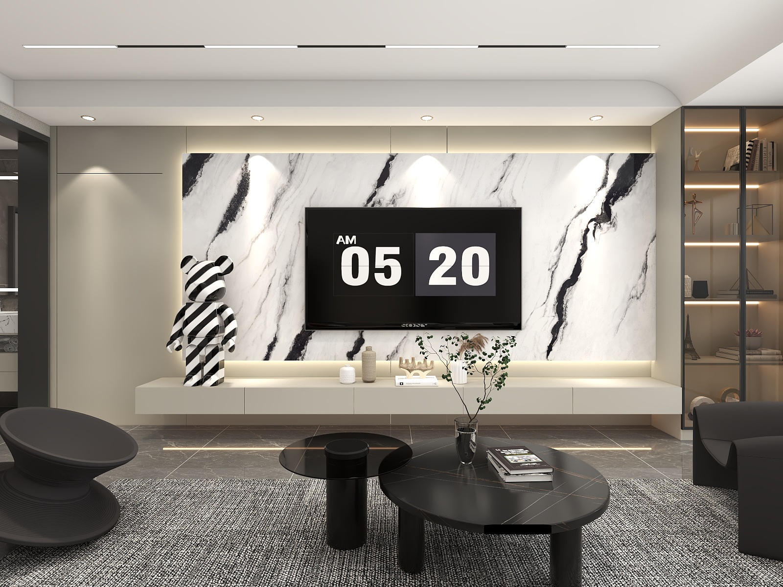 720全景效果图库-轻奢172平3房丨仁岸之路-装修设计方案