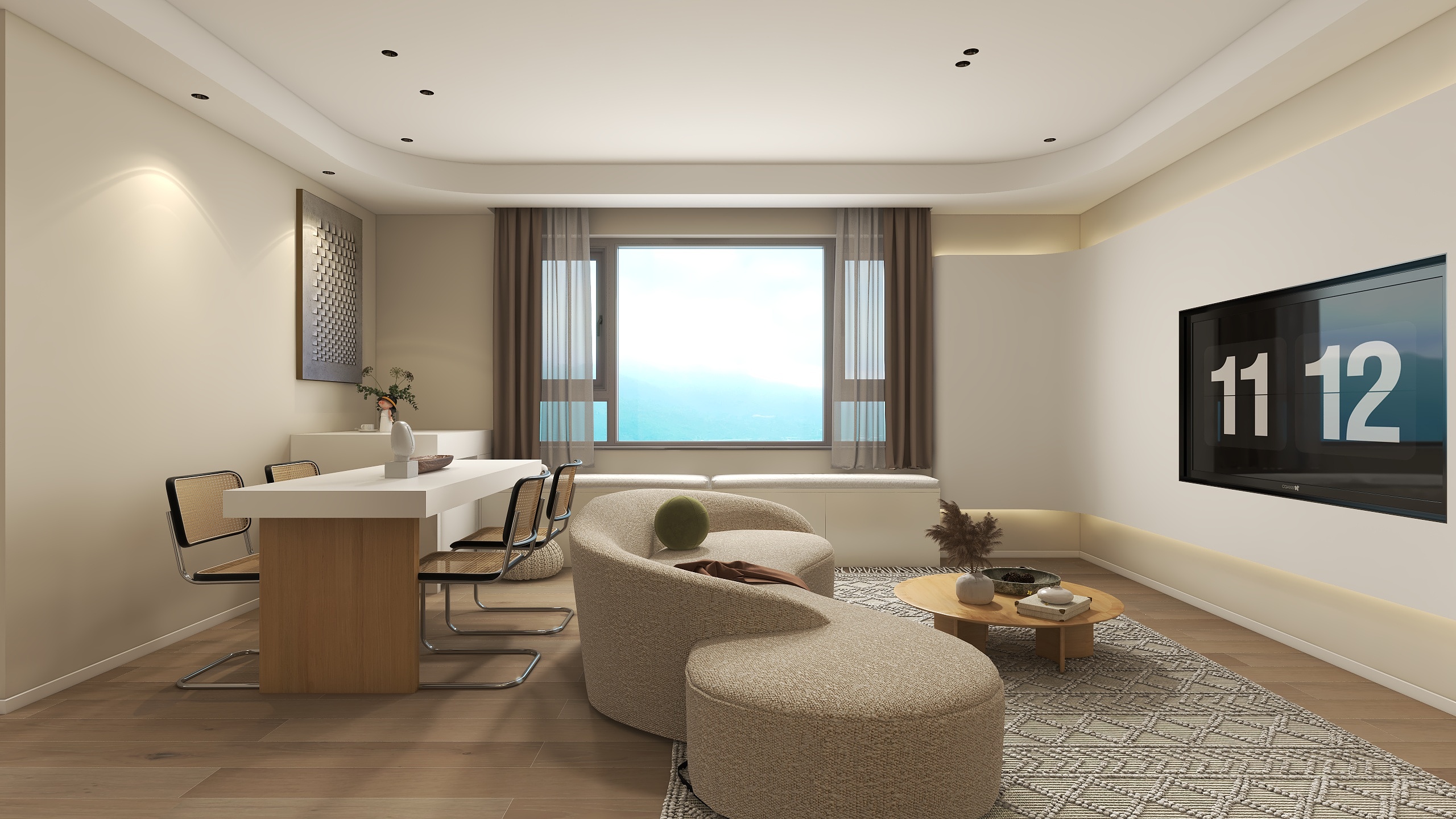 云杉空间设计师-149㎡奶油风装修效果图