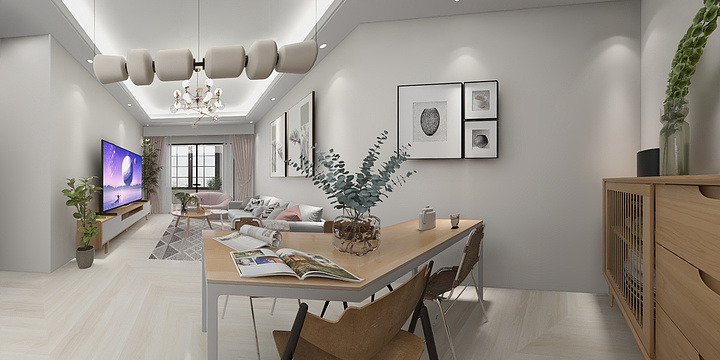 郭荣-海德公园80㎡3室-装修设计方案