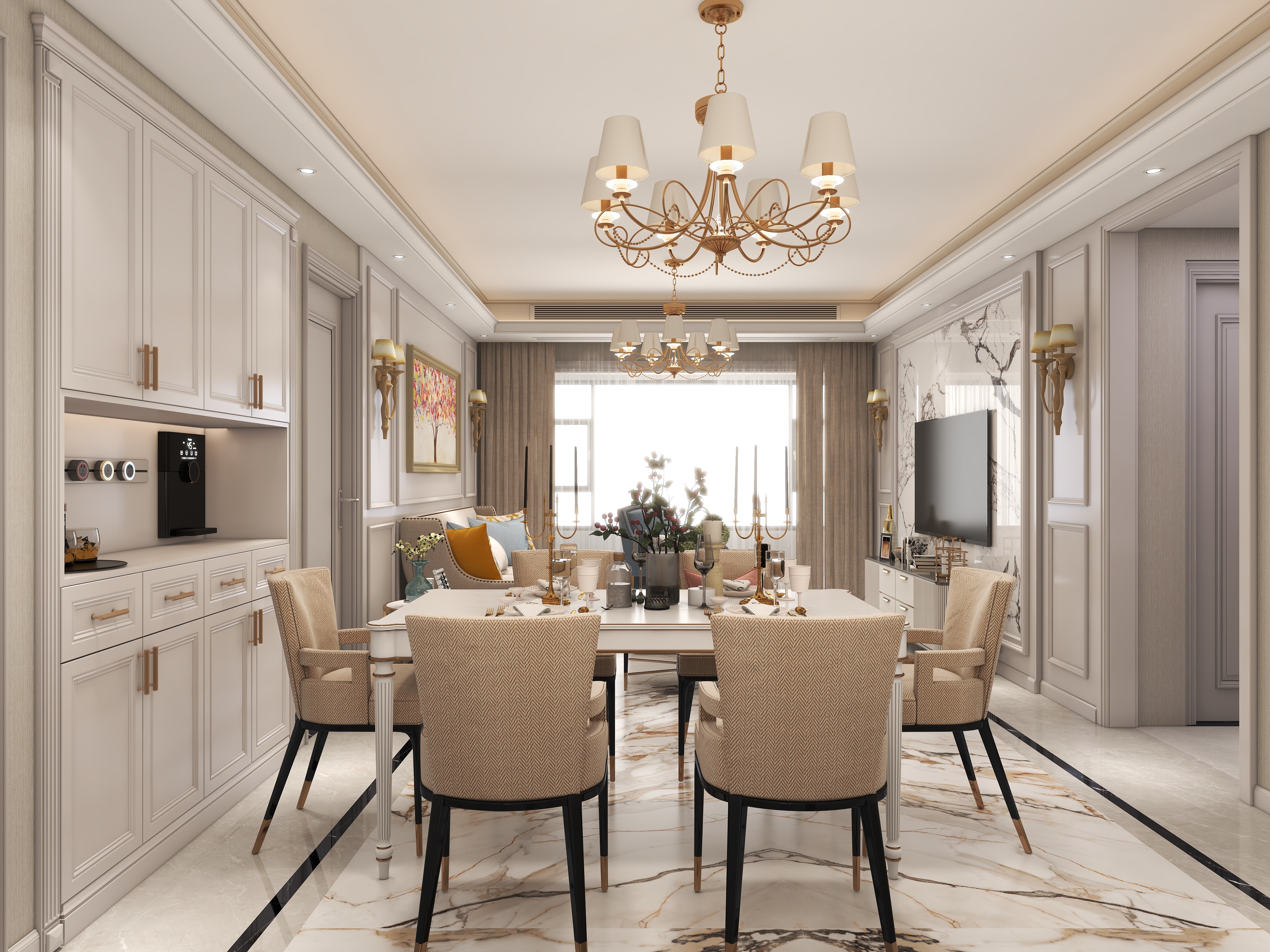 TVTOUO-万科120㎡3室装修效果图